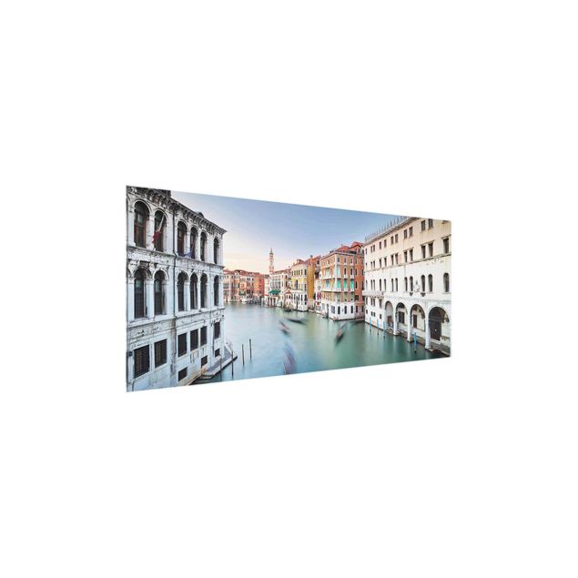 Quadro in vetro - Grand Canal View From The Rialto Bridge Venice - Panoramico