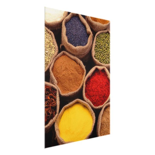 Quadro in vetro - Colourful Spices - Verticale 3:4