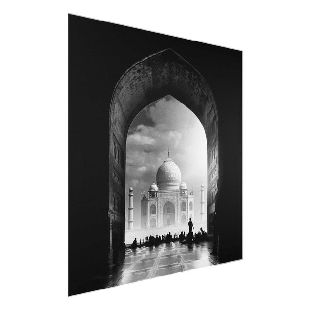 Quadro in vetro - Il Gateway al Taj Mahal - Quadrato 1:1