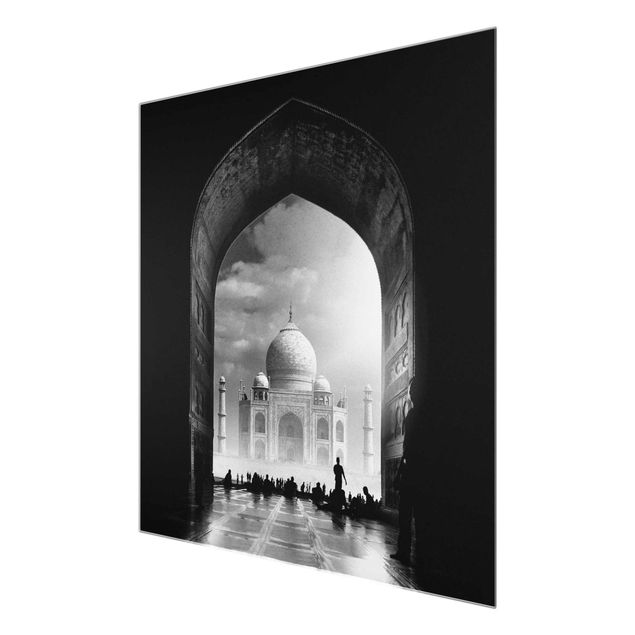 Quadro in vetro - Il Gateway al Taj Mahal - Quadrato 1:1