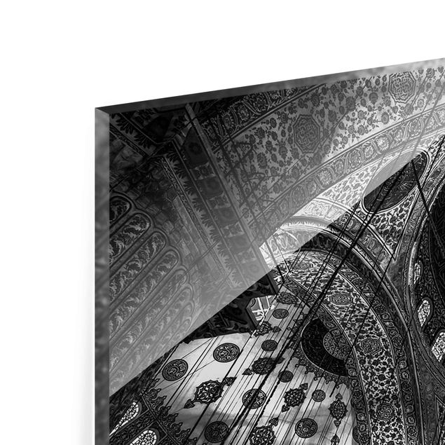 Quadro in vetro - Le cupole della Moschea Blu - Panoramico