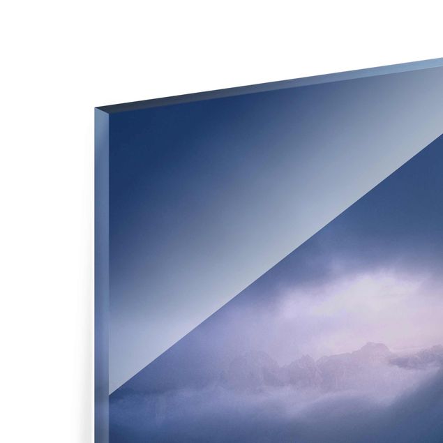 Quadro in vetro - Tre Cime in azzurro - Panoramico