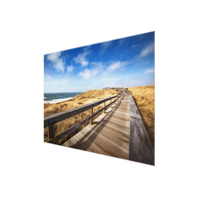 Quadro su vetro - Pathway Through the dunes at the North Sea at Sylt - Orizzontale 4:3