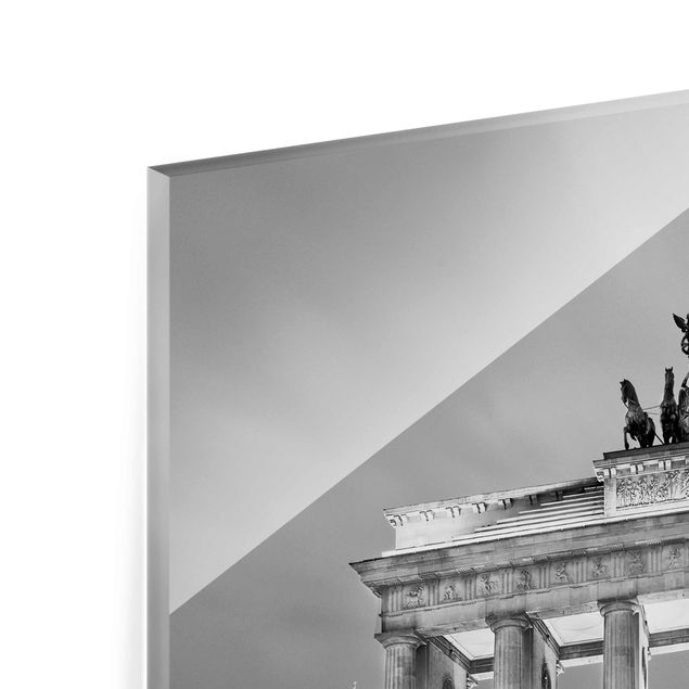 Quadro in vetro Berlino - Illuminated Brandenburg Gate II - Quadrato 1:1