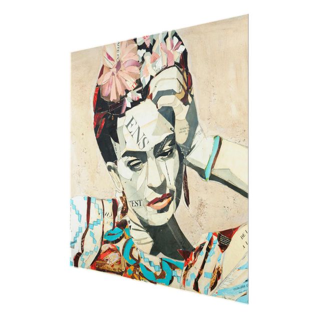 Quadro in vetro - Frida Kahlo - Collage No.1 - Quadrato 1:1