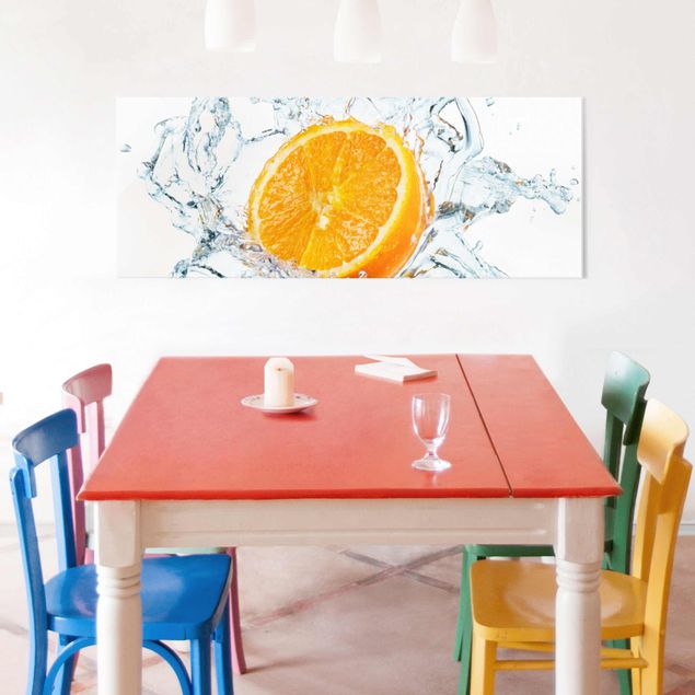 Quadro in vetro - Fresh orange - Panoramico