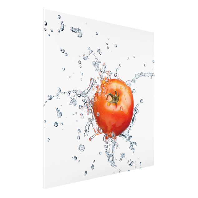 Quadro in vetro - Fresh tomato - Quadrato 1:1