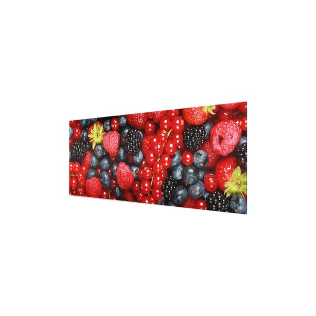 Quadro in vetro - Fruity Berries - Panoramico