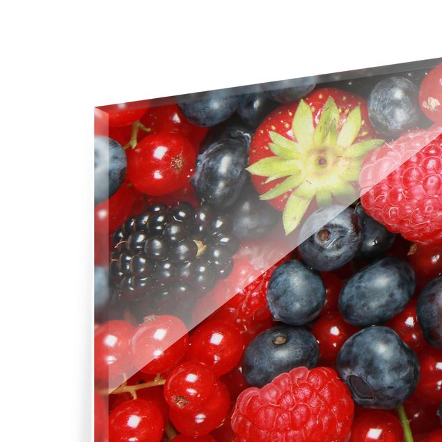 Quadro in vetro - Fruity Berries - Panoramico