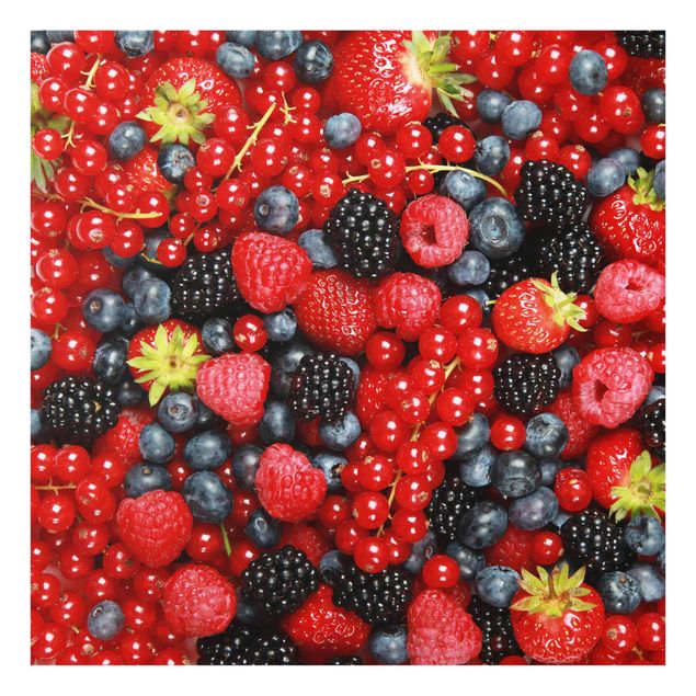 Quadro in vetro - Fruity Berries - Quadrato 1:1