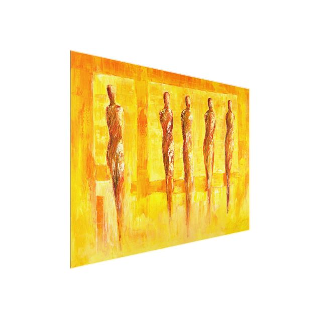 Quadro in vetro - Petra Schüßler - Five Figures In Yellow - Large 3:4