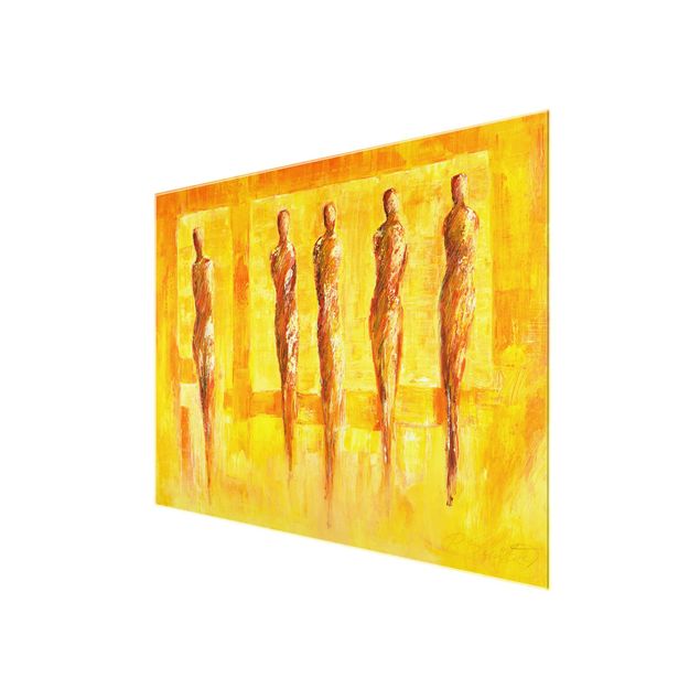 Quadro in vetro - Petra Schüßler - Five Figures In Yellow - Large 3:4