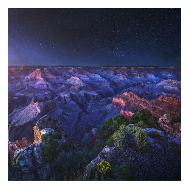Quadro in vetro - Grand Canyon Night - Quadrato 1:1