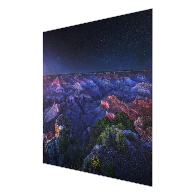 Quadro in vetro - Grand Canyon Night - Quadrato 1:1