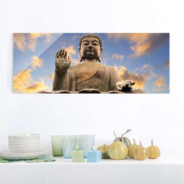 Lavagna magnetica in vetro Grande Buddha