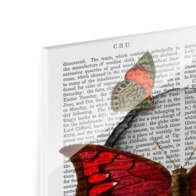Quadro in vetro - Spaventoso Lettura - Maschera Farfalla - Verticale 3:4