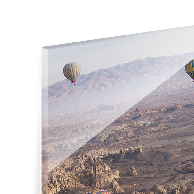 Quadro in vetro - Hot Air Balloons Over Anatolia - Pannello