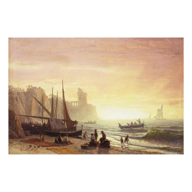 Quadro in vetro - Albert Bierstadt - The Fishing Fleet - Orizzontale 3:2