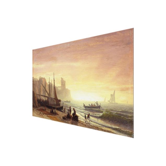 Quadro in vetro - Albert Bierstadt - The Fishing Fleet - Orizzontale 3:2