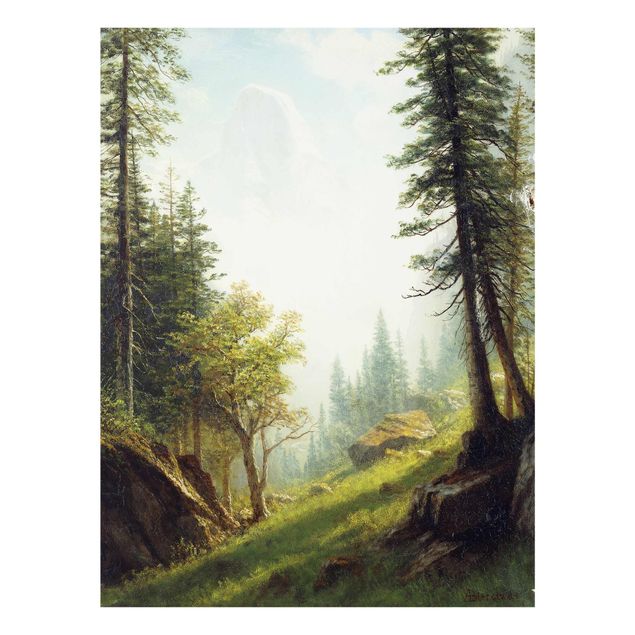 Quadro in vetro - Albert Bierstadt - Among the Bernese Alps - Verticale 3:4
