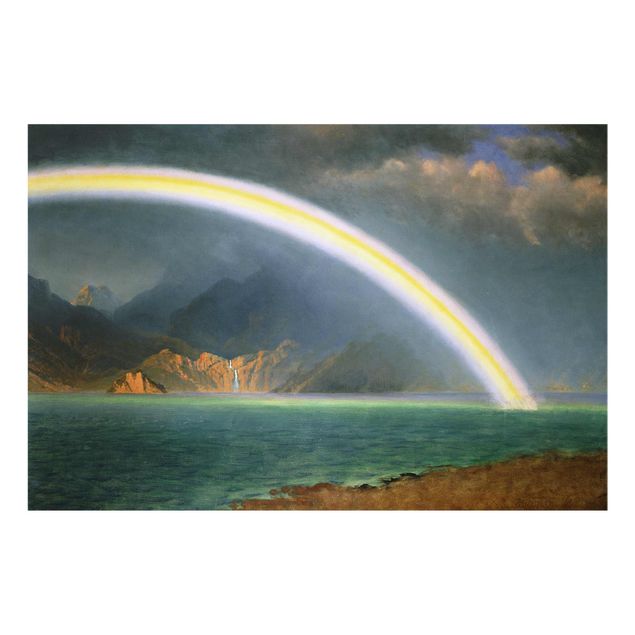 Quadro in vetro - Albert Bierstadt - Rainbow over the Jenny Lake, Wyoming - Orizzontale 3:2