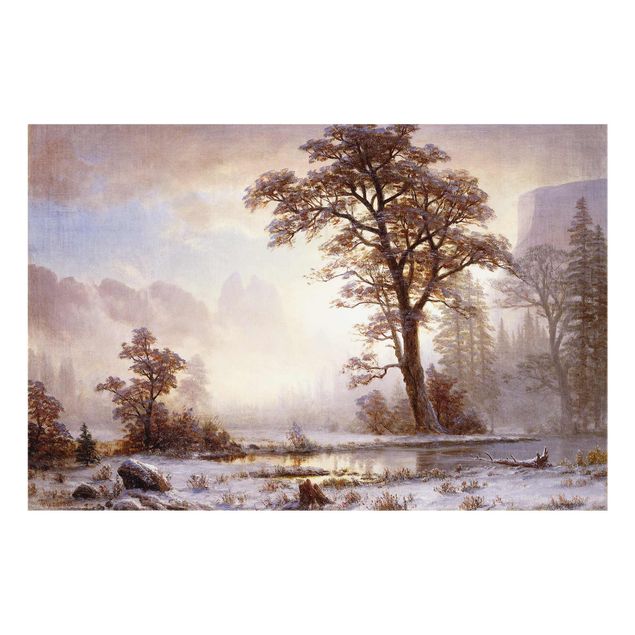 Quadro in vetro - Albert Bierstadt - Valley of the Yosemite, Snow Fall - Orizzontale 3:2