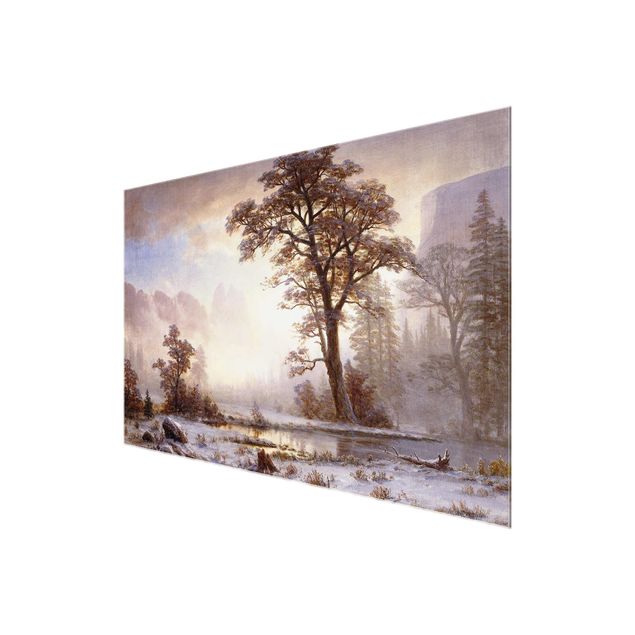 Quadro in vetro - Albert Bierstadt - Valley of the Yosemite, Snow Fall - Orizzontale 3:2