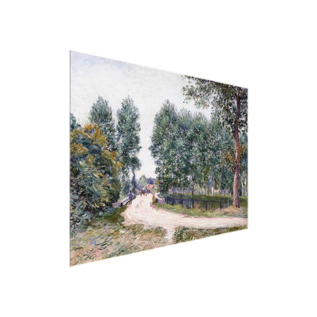 Quadro in vetro - Alfred Sisley - The Road to Saint-Mammes - In the Morning - Orizzontale 4:3