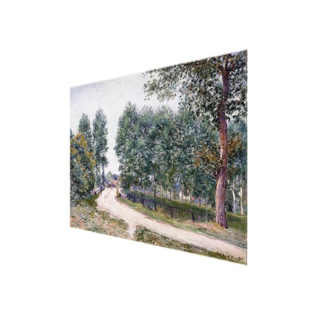 Quadro in vetro - Alfred Sisley - The Road to Saint-Mammes - In the Morning - Orizzontale 4:3