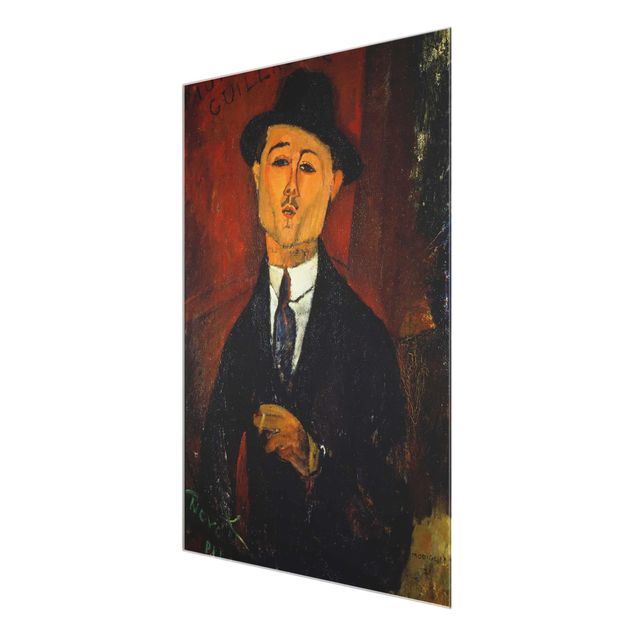 Quadro in vetro - Amedeo Modigliani - Potrait of Paul Guillaume - Verticale 3:4