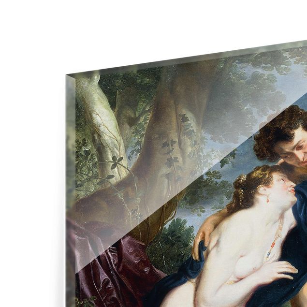 Quadro in vetro - Anthonis van Dyck - Venus and Adonis - Quadrato 1:1