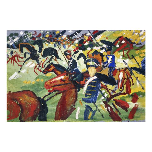 Quadro in vetro - August Macke - Hussars on a Sortie - Orizzontale 3:2