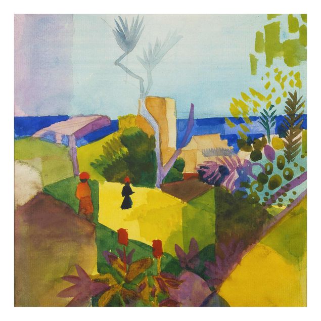 Quadro in vetro - August Macke - Landscape by the Sea - Quadrato 1:1