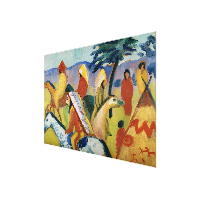 Quadro in vetro - August Macke - Riding Indians - Orizzontale 4:3