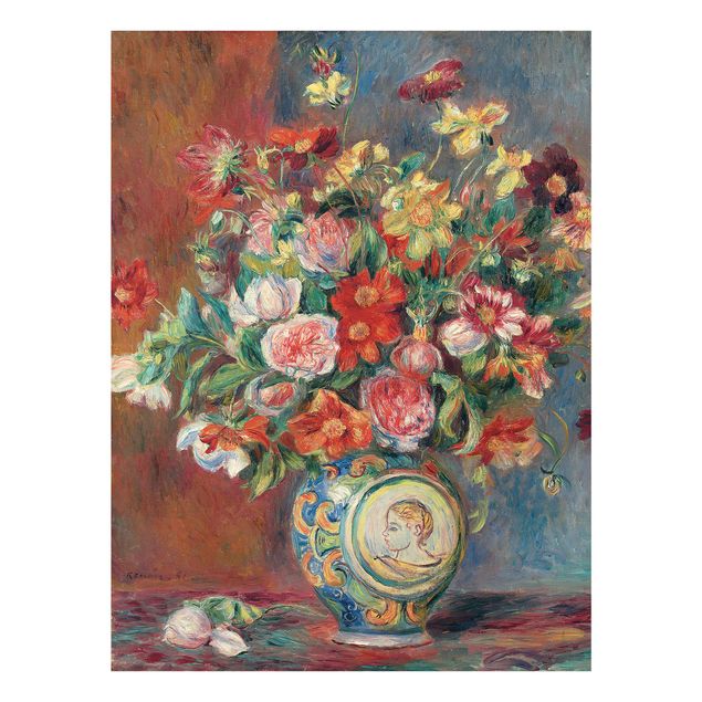 Quadro in vetro - Auguste Renoir - Vaso di Fiori - Impressionismo - Verticale 3:4