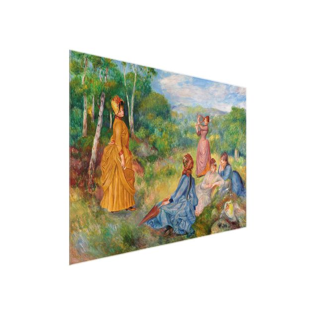 Quadro in vetro - Auguste Renoir - Ragazze che giocano Badminton - Impressionismo - Orizzontale 4:3