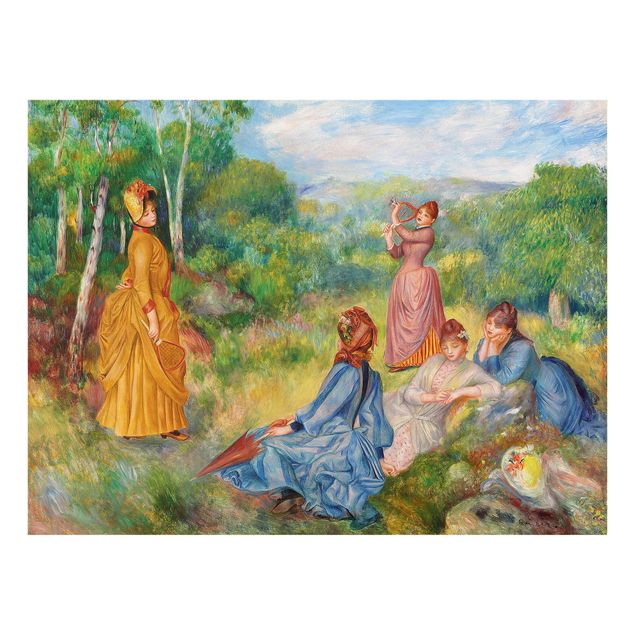 Quadro in vetro - Auguste Renoir - Ragazze che giocano Badminton - Impressionismo - Orizzontale 4:3
