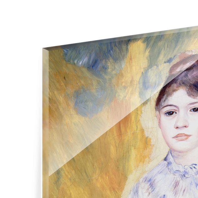 Quadro su vetro - Auguste Renoir - Giovane ragazza con un cigno - Impressionismo - Verticale 3:4