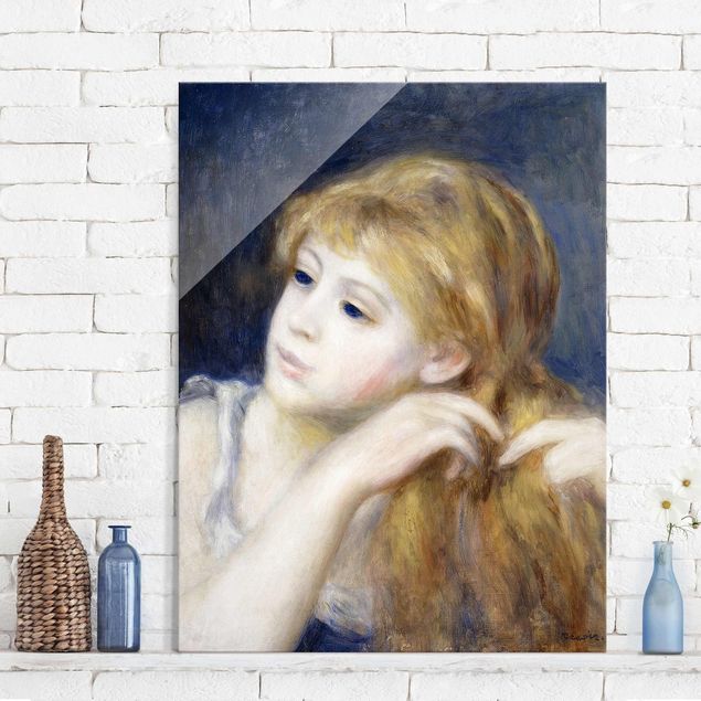 Lavagna magnetica in vetro Auguste Renoir - Testa di giovane donna
