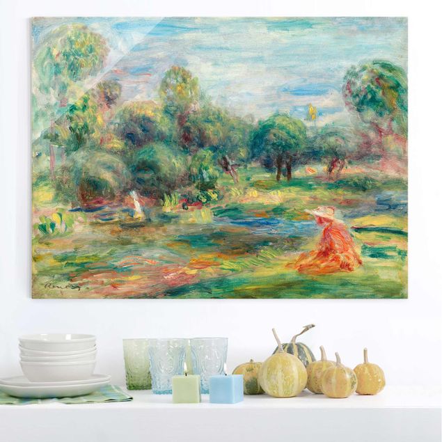 Lavagna magnetica vetro Auguste Renoir - Paesaggio a Cagnes
