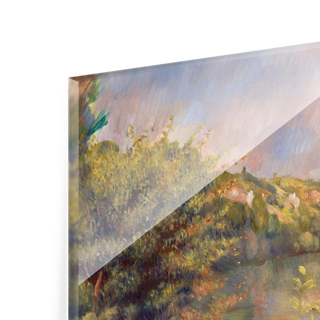Quadro in vetro - Auguste Renoir - Paesaggio con un Lago - Impressionismo - Orizzontale 4:3