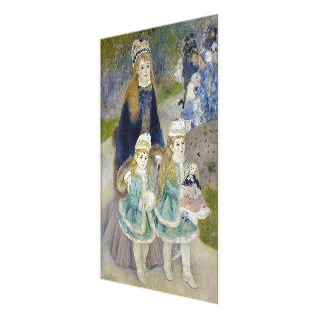 Quadro in vetro - Auguste Renoir - Madre e Figli (La Passeggiata) - Impressionismo - Verticale 2:3