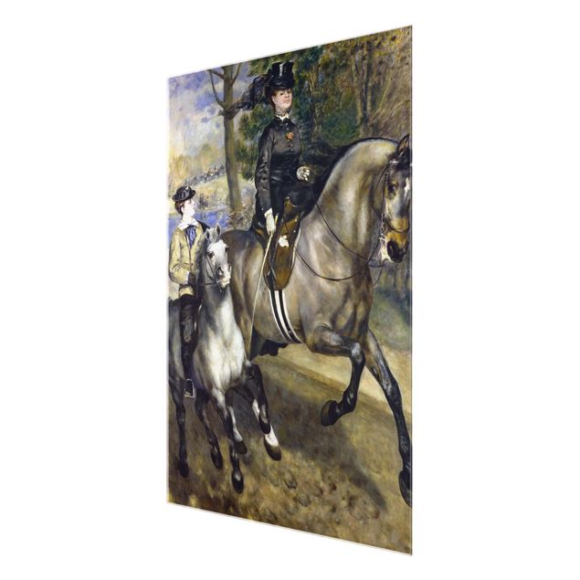 Quadro in vetro - Auguste Renoir - Cavalieri al bois de Boulogne - Impressionismo - Verticale 3:4