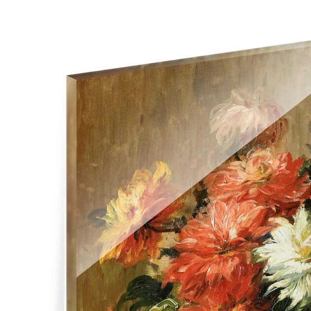 Quadro in vetro - Auguste Renoir - Natura morta con Dahlia - Impressionismo - Verticale 3:4