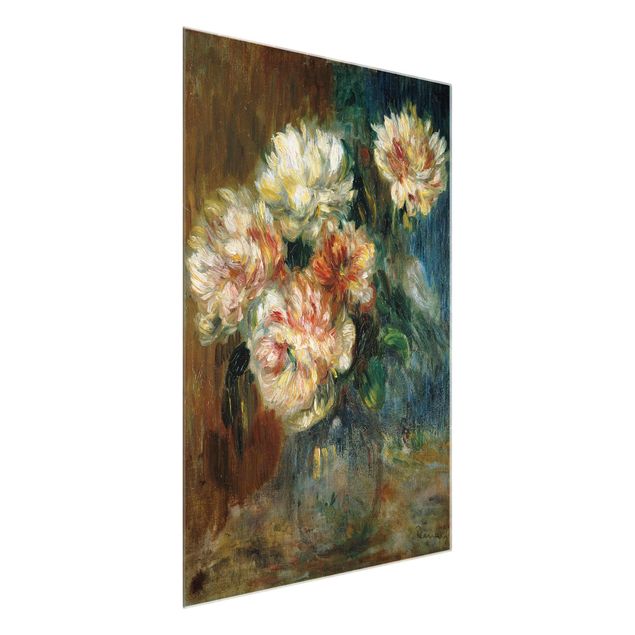 Quadro su vetro - Auguste Renoir - Vaso con Peonie - Impressionismo - Verticale 3:4