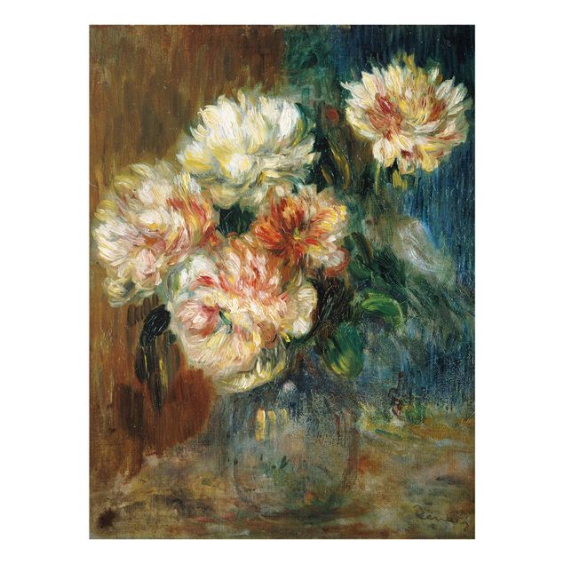 Quadro su vetro - Auguste Renoir - Vaso con Peonie - Impressionismo - Verticale 3:4