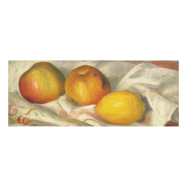 Quadro in vetro - Auguste Renoir - Due Mele e Limone - Impressionismo - Panoramico