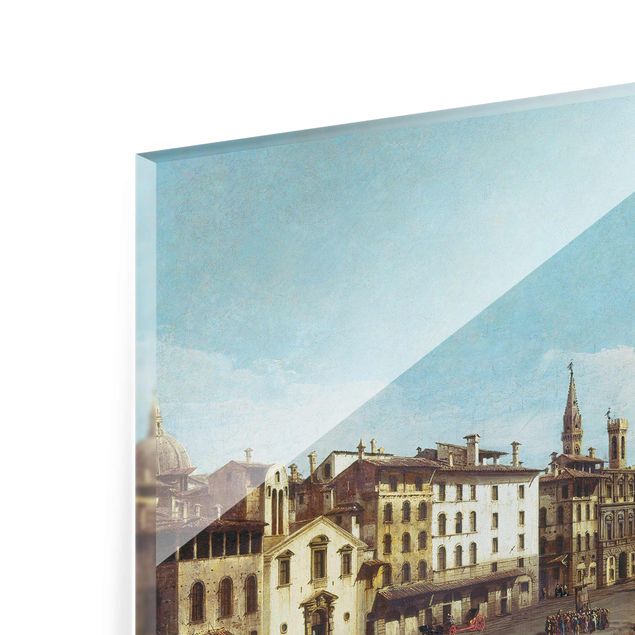 Quadro in vetro - Bernardo Bellotto - The Piazza della Signoria in Florence - Orizzontale 3:2