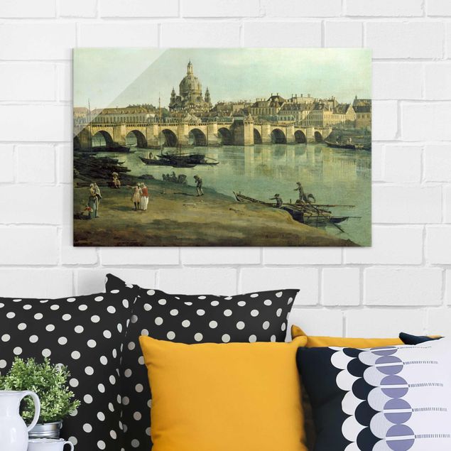 Bernardo Bellotto Bernardo Bellotto - Vista di Dresda dalla riva destra dell'Elba con il ponte di Augusto