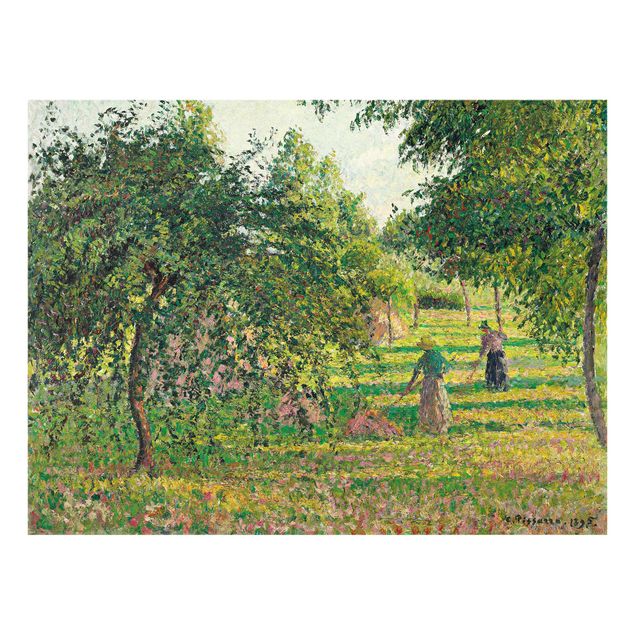 Quadro in vetro - Camille Pissarro - Meli e Voltafieno, Eragny - Impressionismo - Orizzontale 4:3